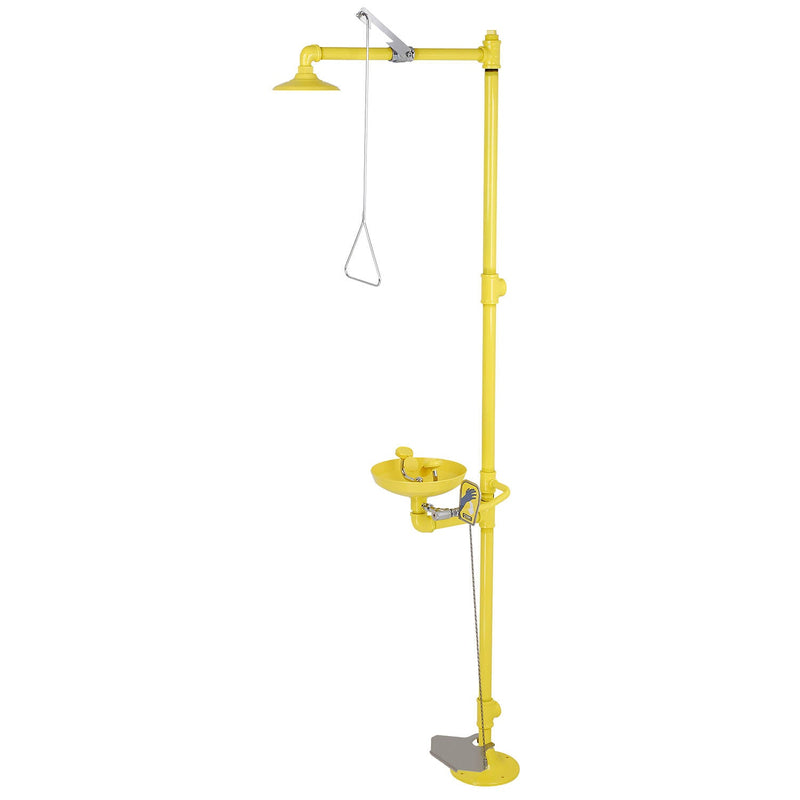 S1320 Pedestal Safety Shower with Plastic Bowl Eye Wash Station