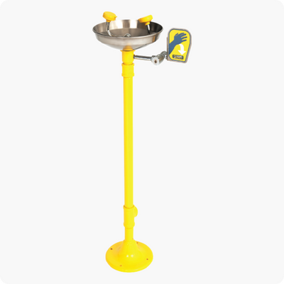 Acorn Safety® pedestal eye wash station with hand lever