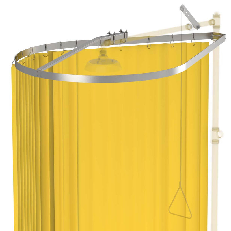 S0000-MC4 - Horizontally-Mounted Modesty Curtain Assembly for Barrier-Free Shower Units