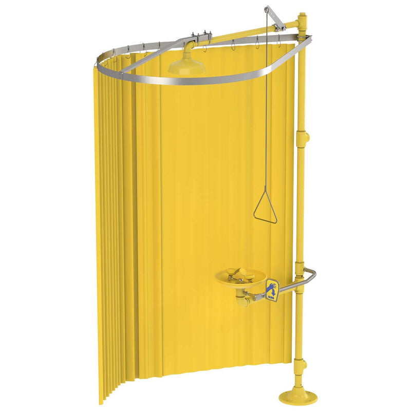 S0000-MC4 - Horizontally-Mounted Modesty Curtain Assembly for Barrier-Free Shower Units