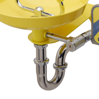 Close-up P-Trap for Wall Mounted Eye Wash Stations with Bowls