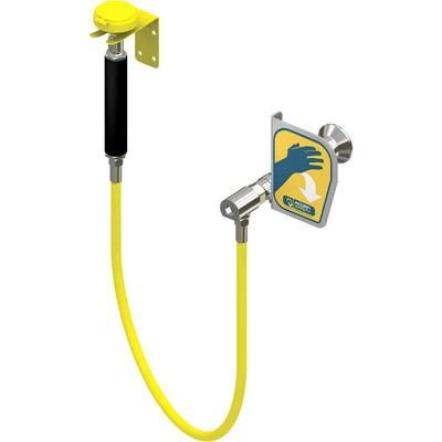 S0404 - Stay-Open Wall Mount Drench Hose with Push Handle