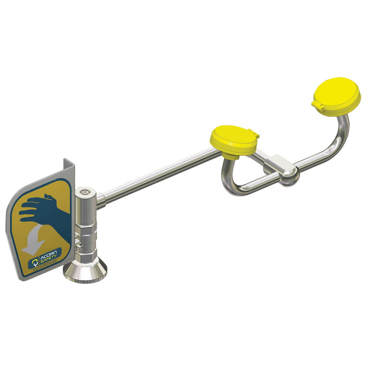 S0A60 90° Swivel Eye-Face Wash Station - Deck-Mount – Safety
