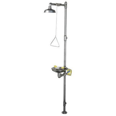 S2340-AS - All Stainless Steel Pedestal Safety Shower & Eye Wash