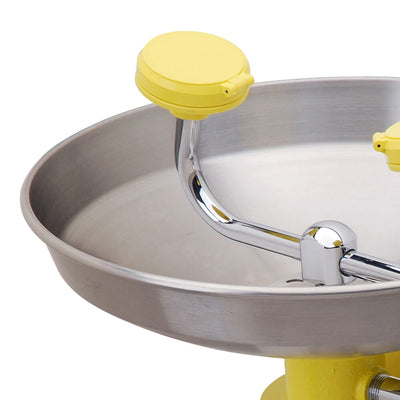 S1340 Pedestal Safety Shower with Stainless Steel Bowl Eye Wash Close-up